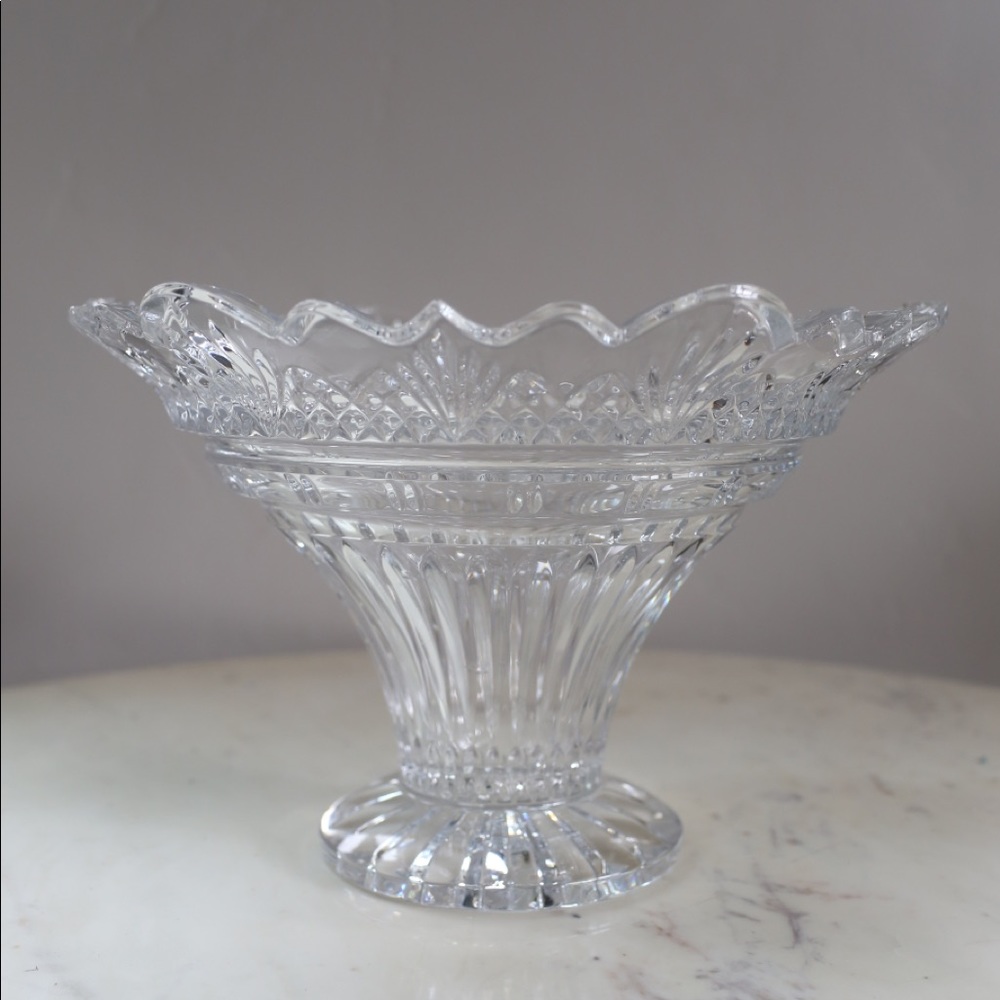 Crystal flared vase